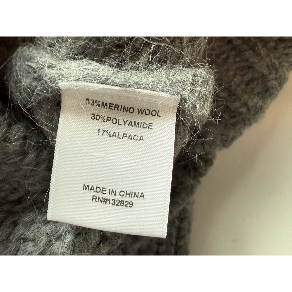 Helsa Janin‎ Turtleneck Sweater Medium Wool Alpaca Kangaroo Pocket Oversized Fit - Picture 11 of 14